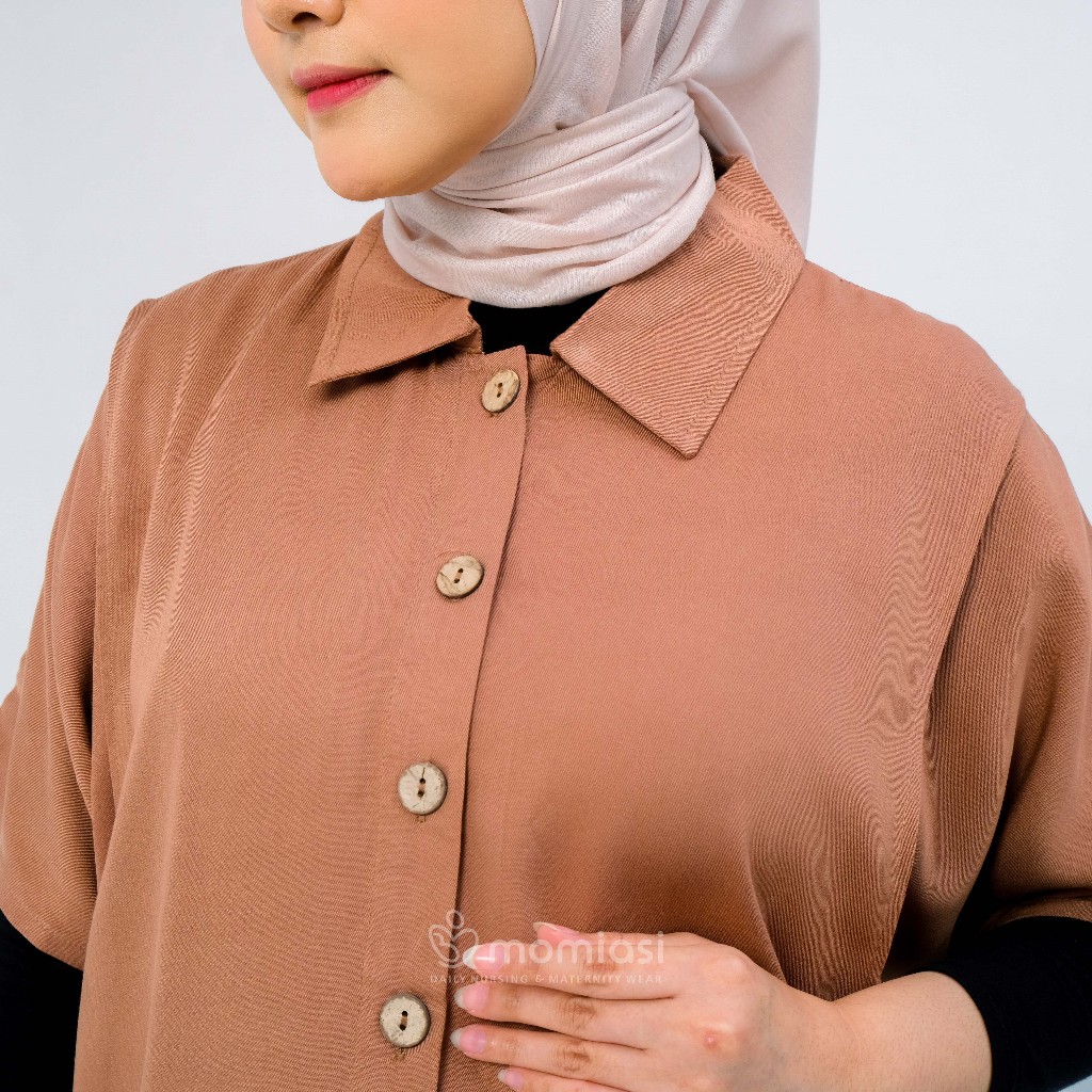 Momiasi - Daster Home Dress Ibu Hamil Dan  Menyusui Busui Friendly  Kancing Jumbo Rayon