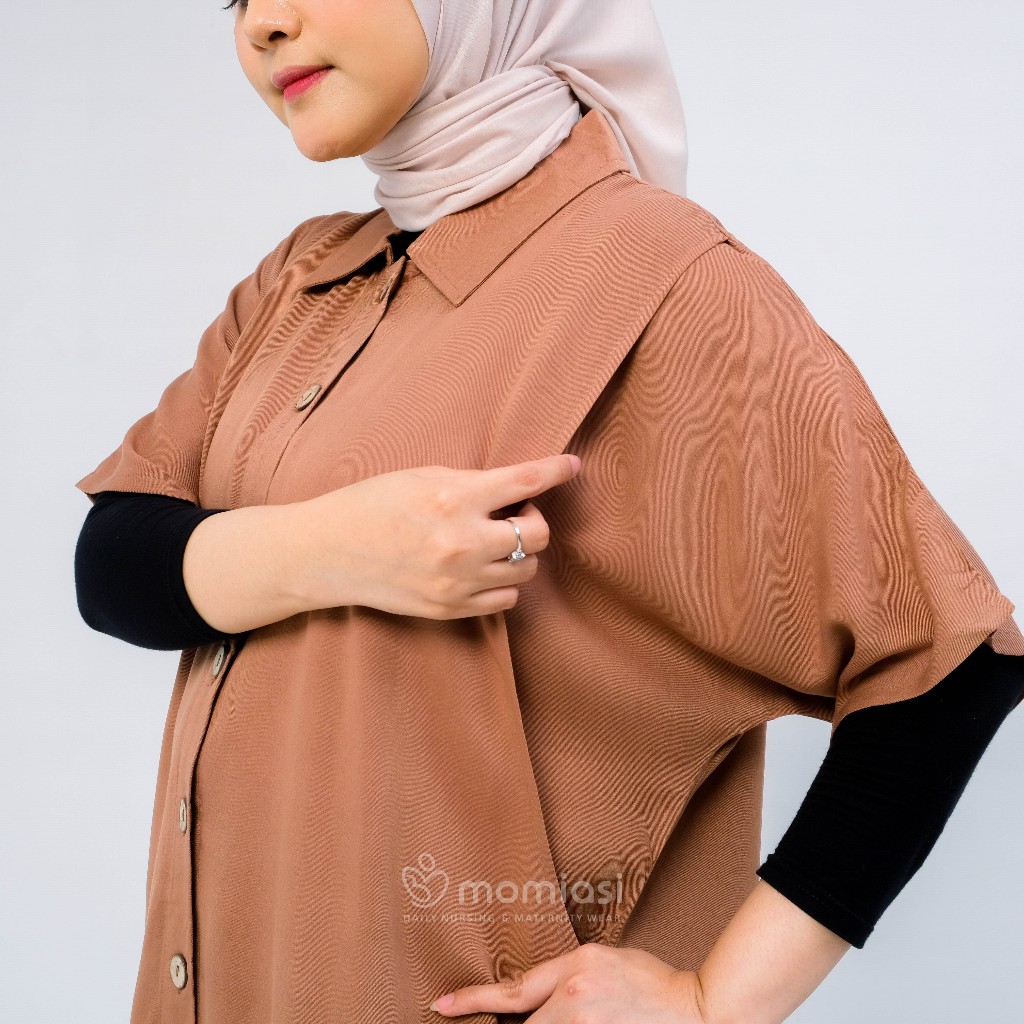 Momiasi - Daster Home Dress Ibu Hamil Dan  Menyusui Busui Friendly  Kancing Jumbo Rayon