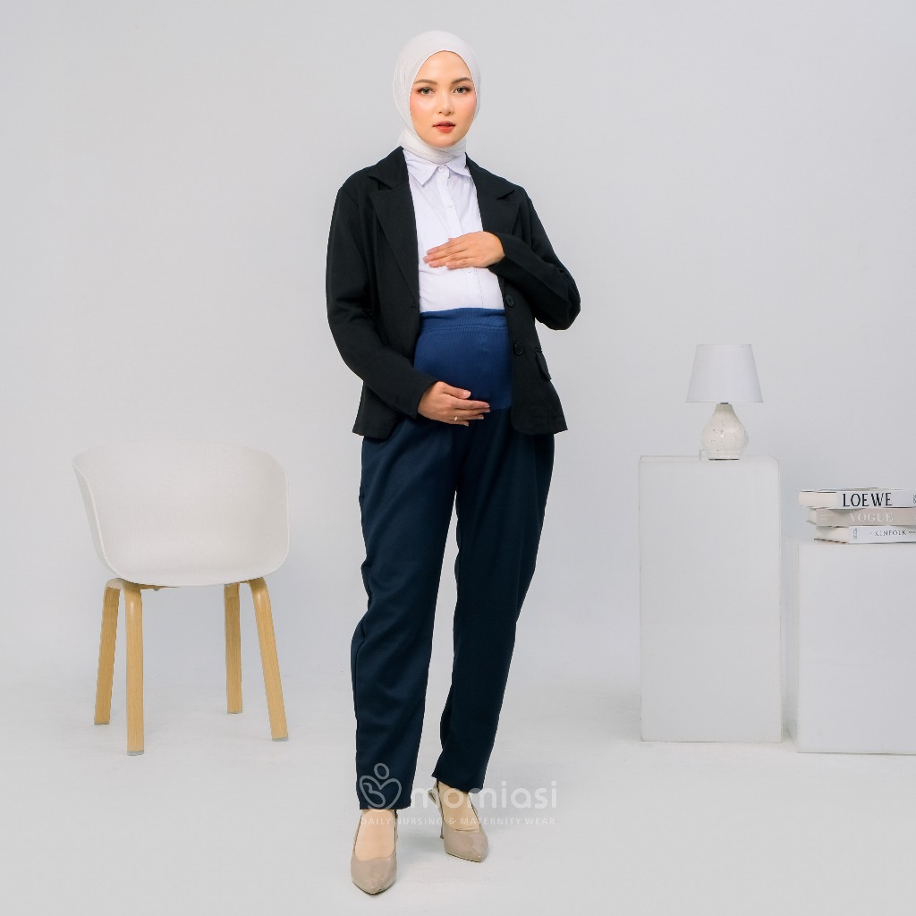 Momiasi - Celana Hamil Bumil Wanita Kerja Kantor Formal Jumbo Maternity Pants Office Premium