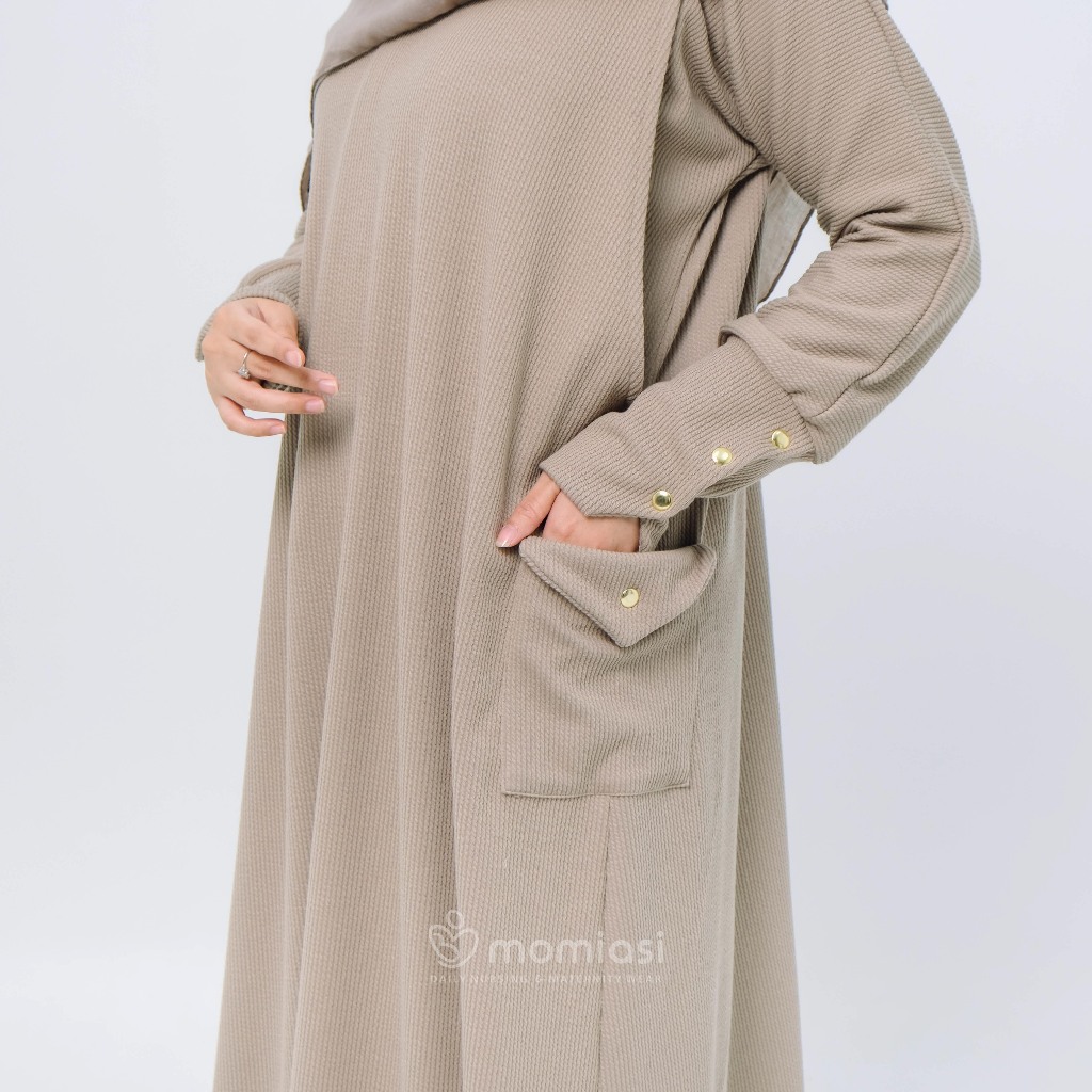 Momiasi - Shayla Dress Knit - Abaya Knit - Dress Busui Bumil Friendly
