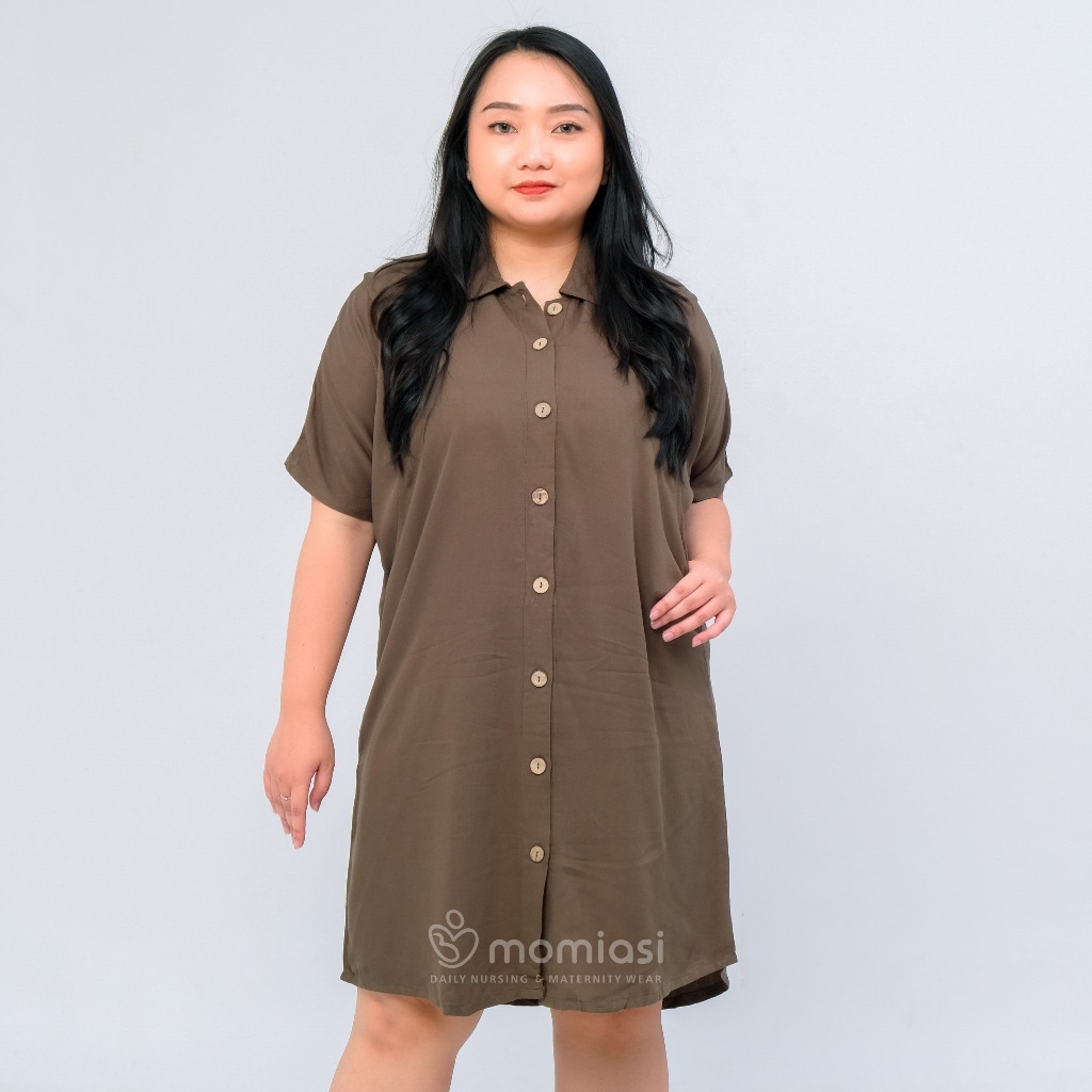 Momiasi - Daster Home Dress Ibu Hamil Dan  Menyusui Busui Friendly  Kancing Jumbo Rayon