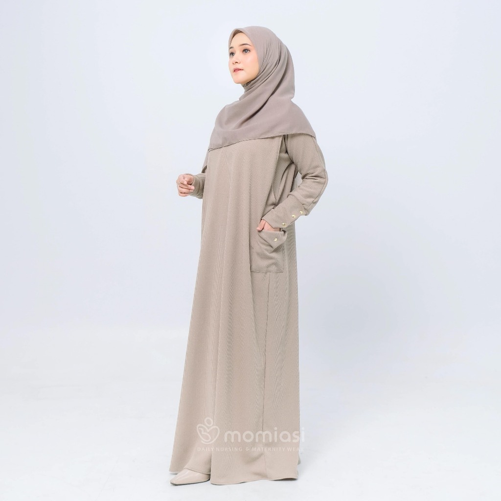 Momiasi - Shayla Dress Knit - Abaya Knit - Dress Busui Bumil Friendly