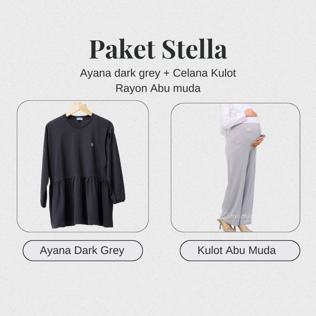 Momiasi – Paket Bundling – Celana Hamil Kerja dan Ayana Blouse Bumil Busui