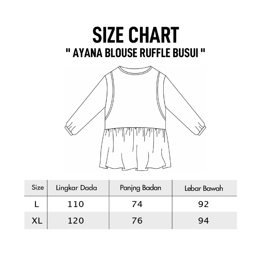 Momiasi - Ayana Blouse Ruffle - Kaos Busui Oversize Ruffle - Ruffle Oversize Top Busui