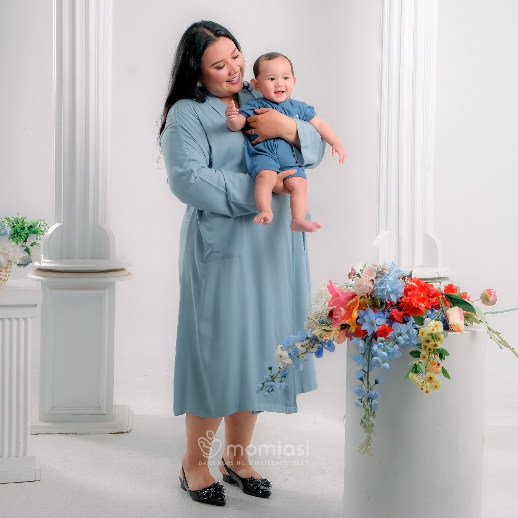 Momiasi - Special Bundle Perlengkapan Melahirkan Mom And Baby Nano Bamboo- Sleepwear  Newborn - Baju Tidur Bayi Comfortable 0-12 Month