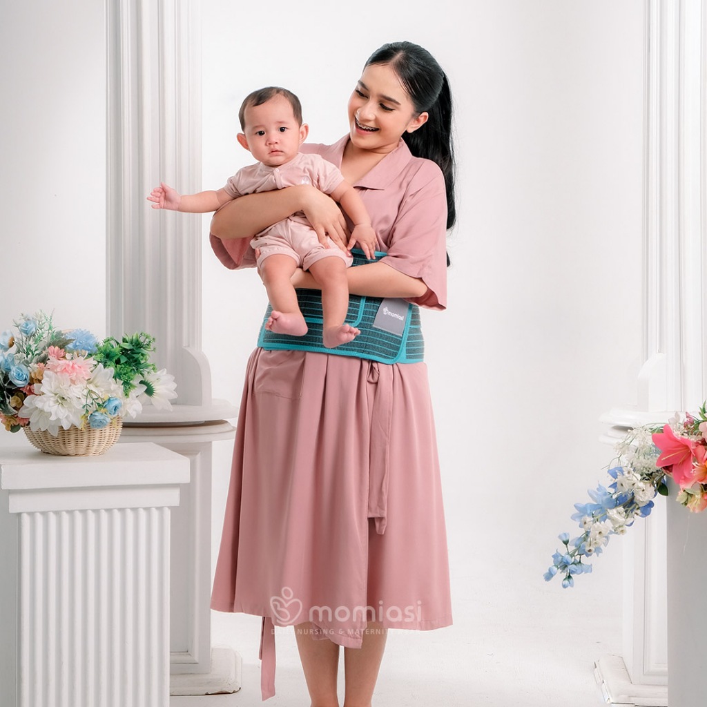 Momiasi - Special Bundle Perlengkapan Melahirkan Mom And Baby Charcoal - Sleepwear  Newborn - Baju Tidur Bayi Comfortable 0-12 Month