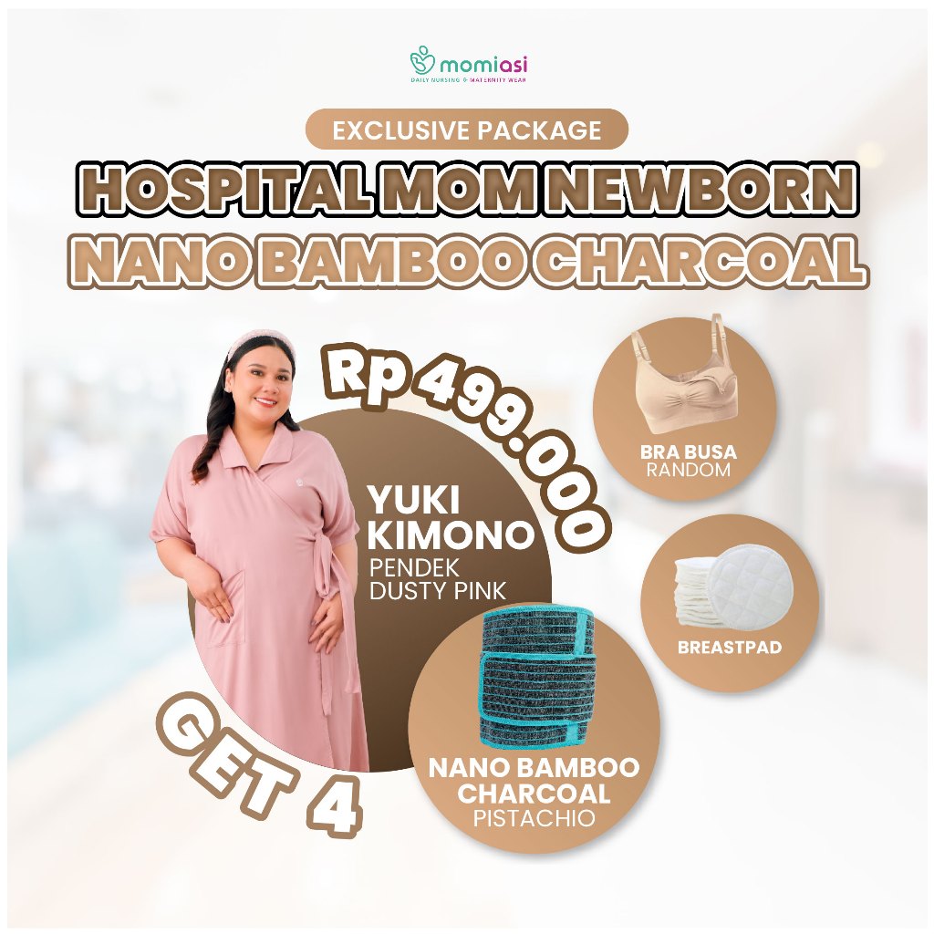 Momiasi - Moms Newborn Package Hospital Bag Korset Nanno Charcoal - Perlengkapan Melahirkan