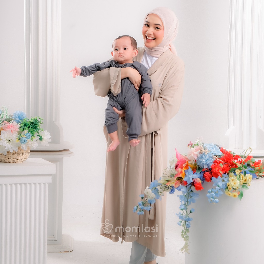 Momiasi - Special Bundle Perlengkapan Melahirkan Mom And Baby Nano Bamboo- Sleepwear  Newborn - Baju Tidur Bayi Comfortable 0-12 Month