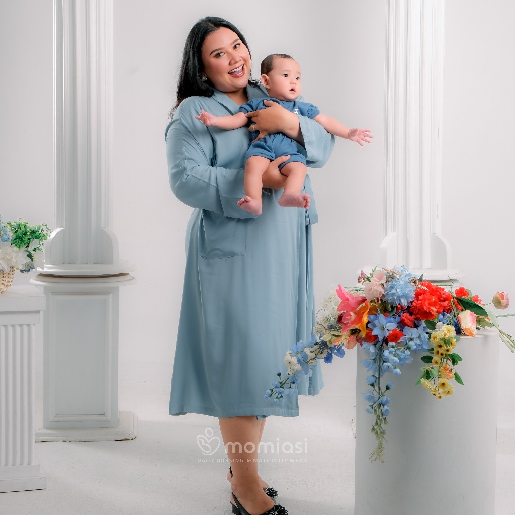 Momiasi - Special Bundle Perlengkapan Melahirkan Mom And Baby Nano Bamboo- Sleepwear  Newborn - Baju Tidur Bayi Comfortable 0-12 Month