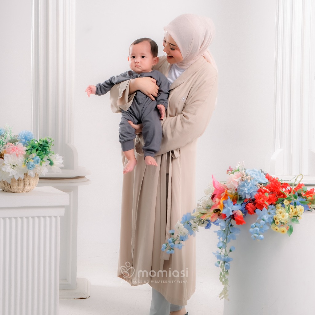 Momiasi - Special Bundle Perlengkapan Melahirkan Mom And Baby Nano Bamboo- Sleepwear  Newborn - Baju Tidur Bayi Comfortable 0-12 Month