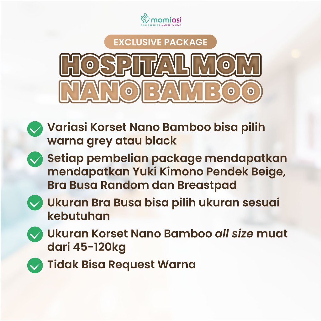 Momiasi - Moms Newborn Package Hospital Bag Korset Nano Bamboo  - Perlengkapan Melahirkan