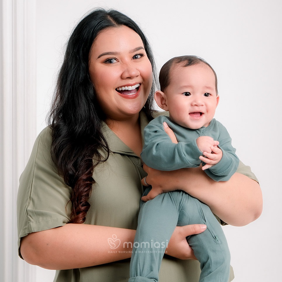 Momiasi - Special Bundle Perlengkapan Melahirkan Mom And Baby Charcoal - Sleepwear  Newborn - Baju Tidur Bayi Comfortable 0-12 Month