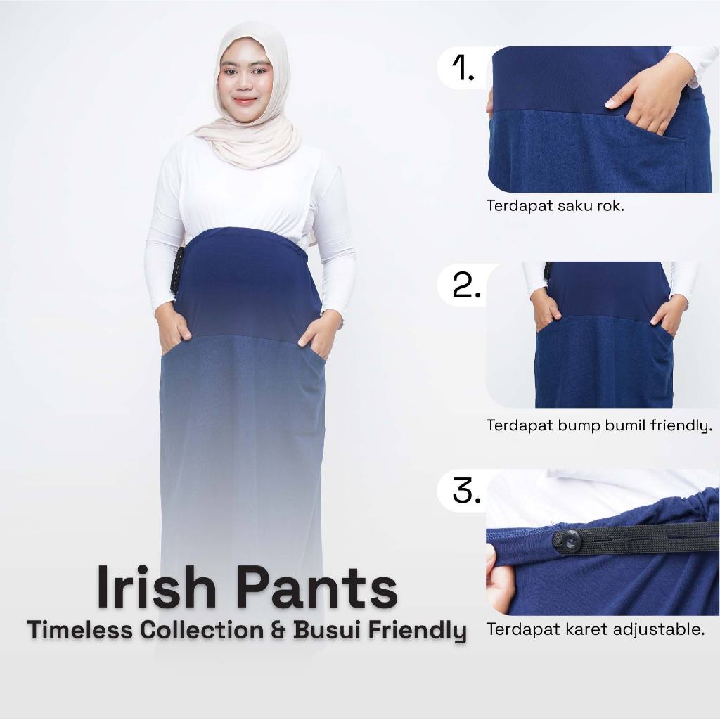 Momiasi - Clara - Irish Jeans Denim Premium - Rok & Celana Hamil Jeans Wanita Kekinian - Bumil & Busui Friendly