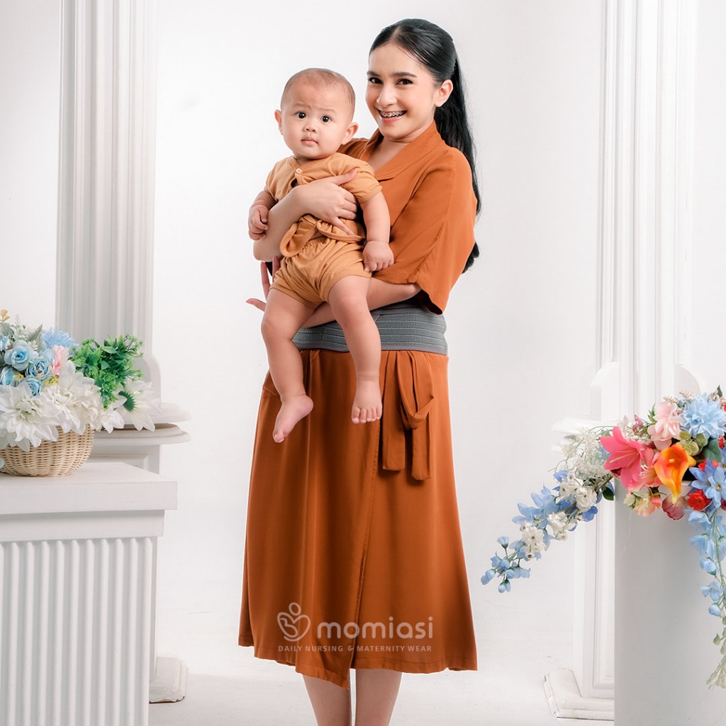 Momiasi - Special Bundle Perlengkapan Melahirkan Mom And Baby Bamboo- Sleepwear  Newborn - Baju Tidur Bayi Comfortable 0-12 Month