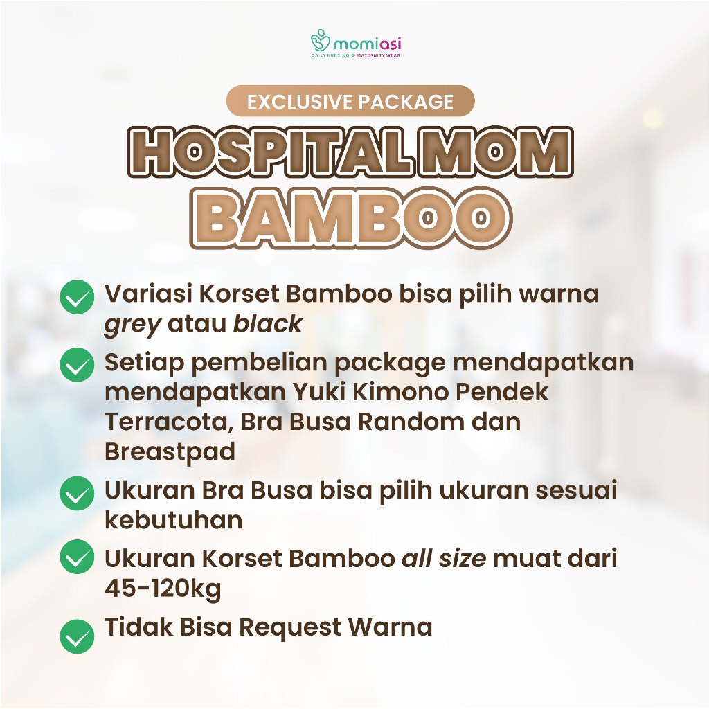Momiasi - Moms Newborn Package Hospital Bag Korset Bamboo - Perlengkapan Melahirkan