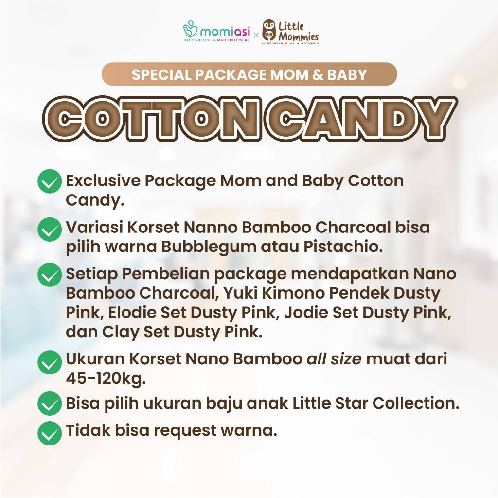 Momiasi - Special Bundle Perlengkapan Melahirkan Mom And Baby Charcoal - Sleepwear  Newborn - Baju Tidur Bayi Comfortable 0-12 Month