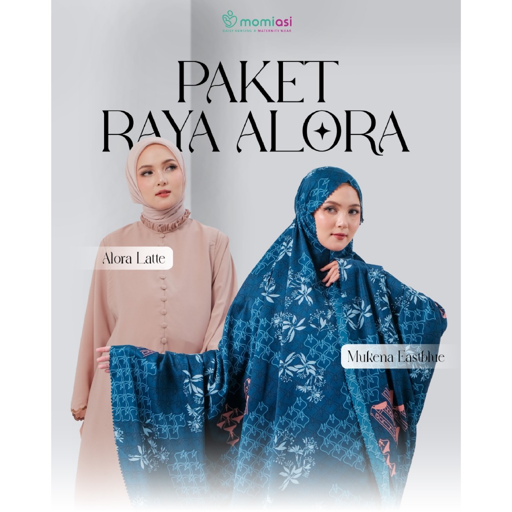 Momiasi - Bundling Raya Alora - One Set Alora - Mukena Ghania