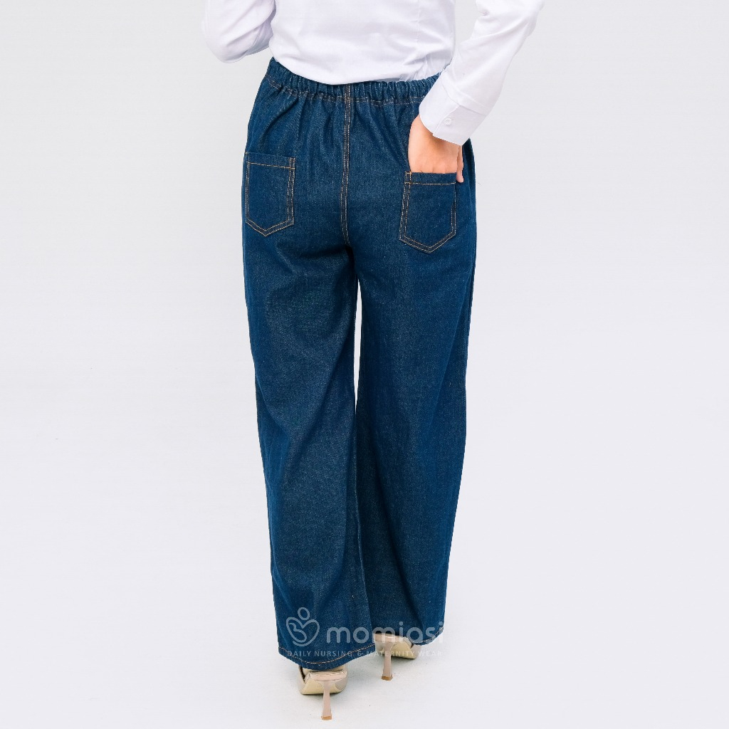 Momiasi - Celana Wanita Hamil Kulot Jeans Wanita Bumil Panjang Jumbo Maternity Kulot Premium