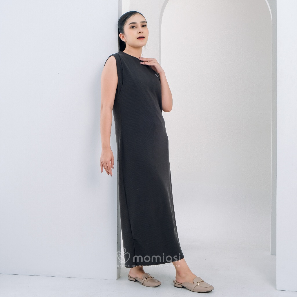 Momiasi - Olivia Inner Dress Knit Premium - Sleeveless Inner Dress - Inner Dress Tanpa Lengan - Inner Dress Busui & Bumil Friendly