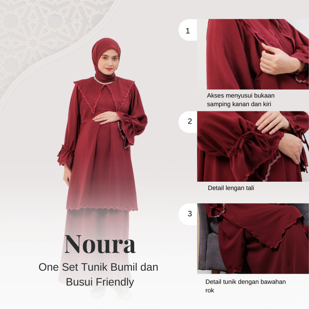Momiasi - One Set Noura - One Set Tunik Melayu