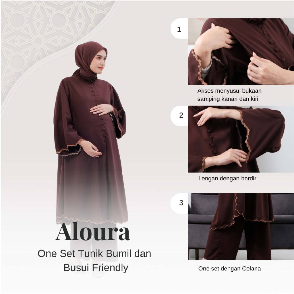 Momiasi - Bundling Raya Alora - One Set Alora - Mukena Ghania