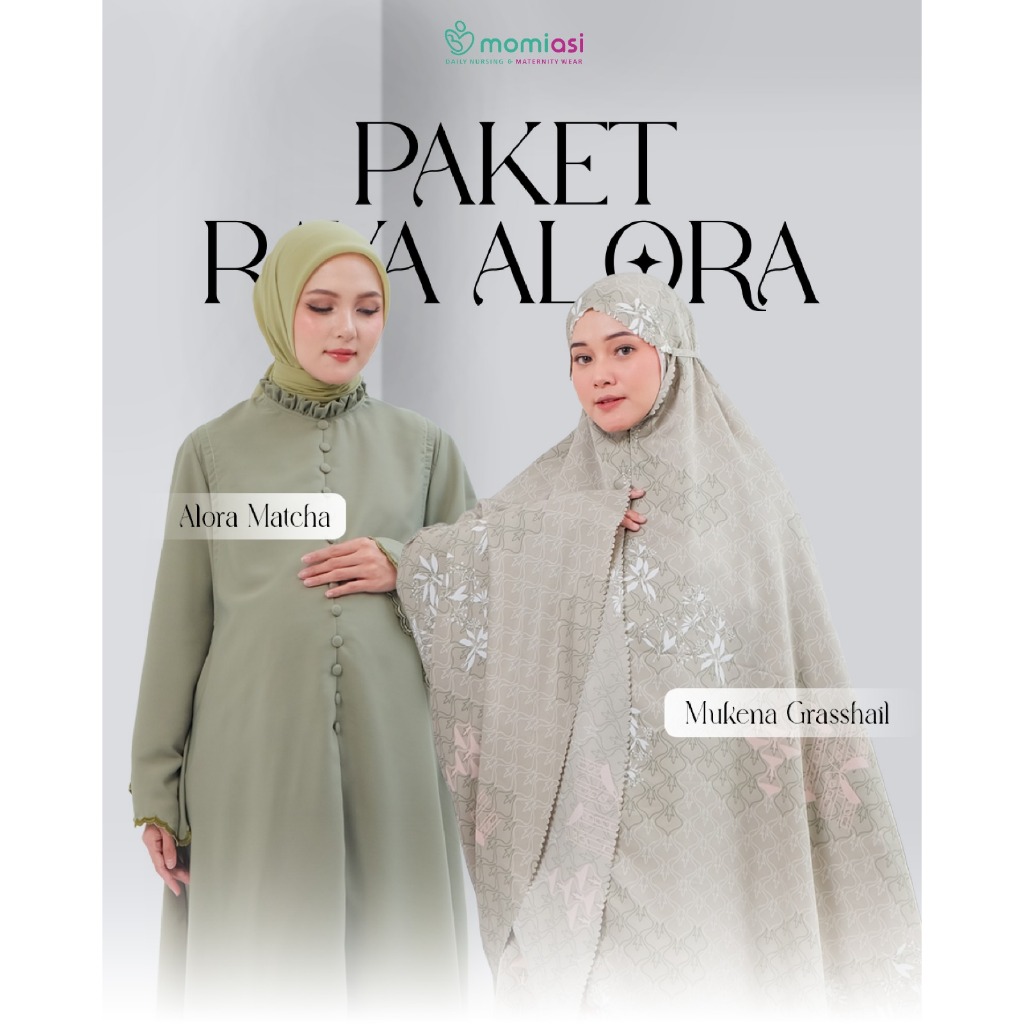 Momiasi - Bundling Raya Alora - One Set Alora - Mukena Ghania