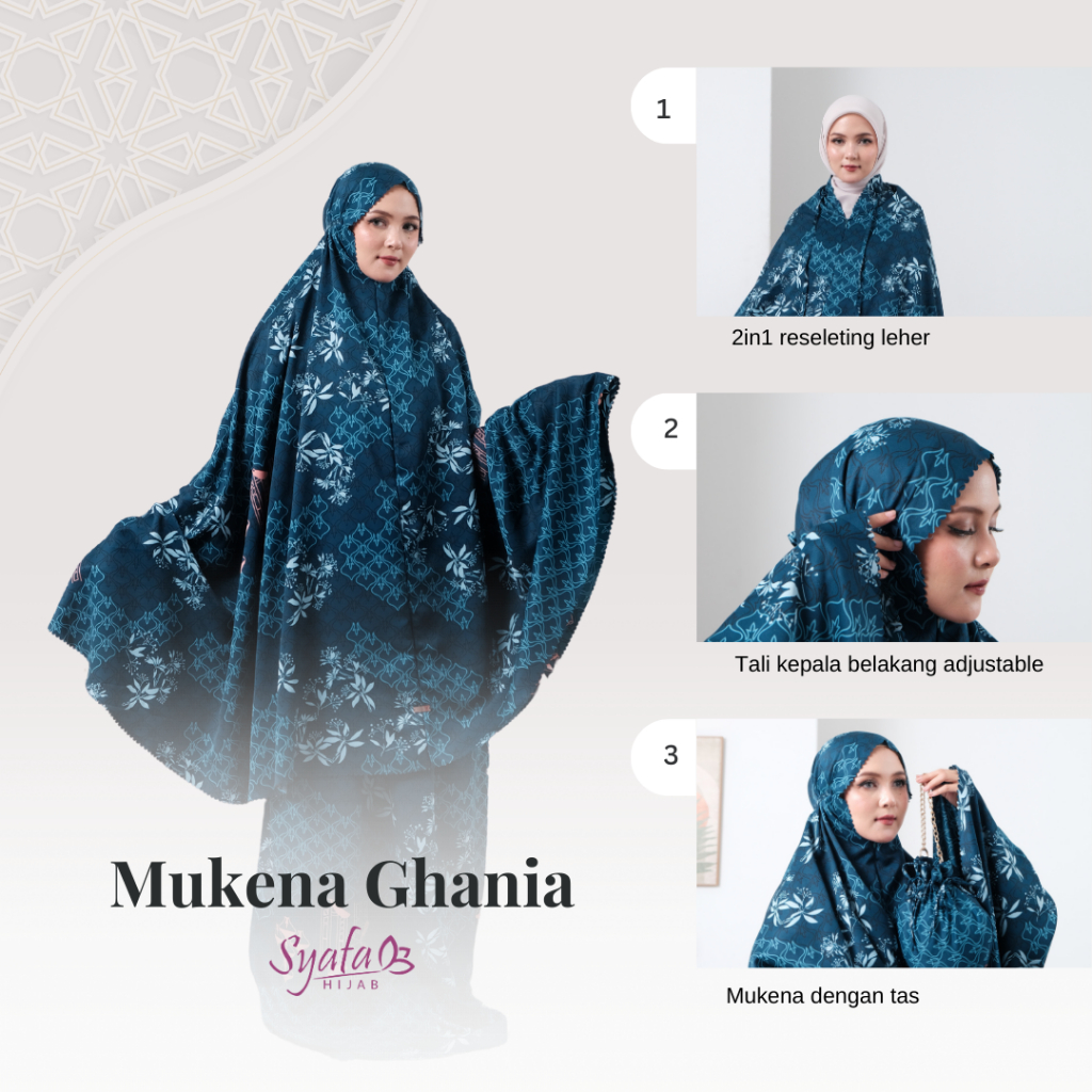 Momiasi - Mukena Ghania Prayer Set Premium - Mukena