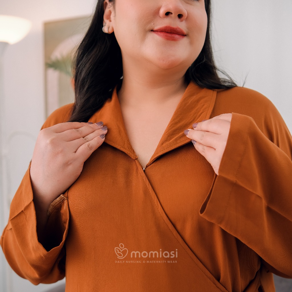 Momiasi – Yuki Home Dress Kimono Lengan Pendek – Daster Busui Lahiran Friendly- Maternity Hospital Kimono Rayon