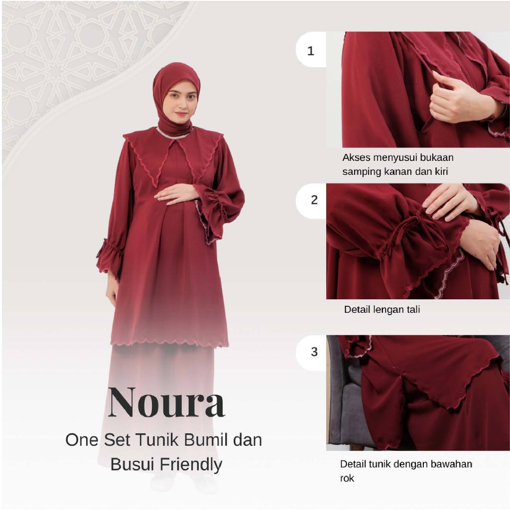 Momiasi - Bundling Raya Noura - One Set Noura - Mukena Ghania