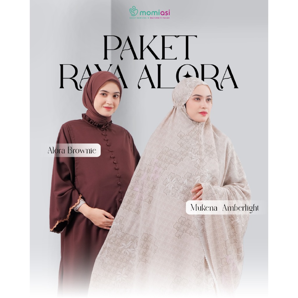 Momiasi - Bundling Raya Alora - One Set Alora - Mukena Ghania