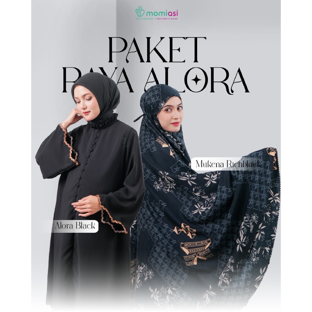 Momiasi - Bundling Raya Alora - One Set Alora - Mukena Ghania