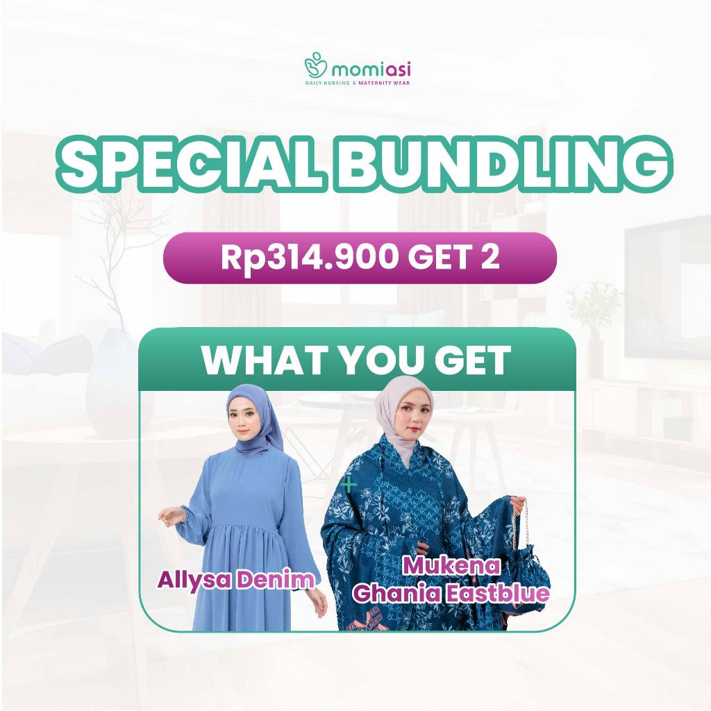 Momiasi - Paket Special Bundling Allysa Dress Bumil Busui - Mukena Ghania