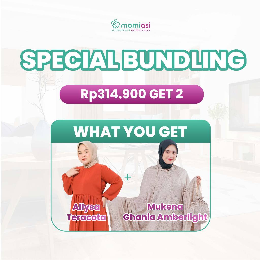 Momiasi - Paket Special Bundling Allysa Dress Bumil Busui - Mukena Ghania