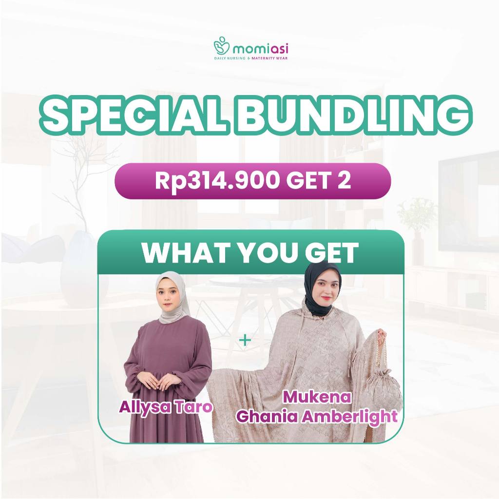 Momiasi - Paket Special Bundling Allysa Dress Bumil Busui - Mukena Ghania