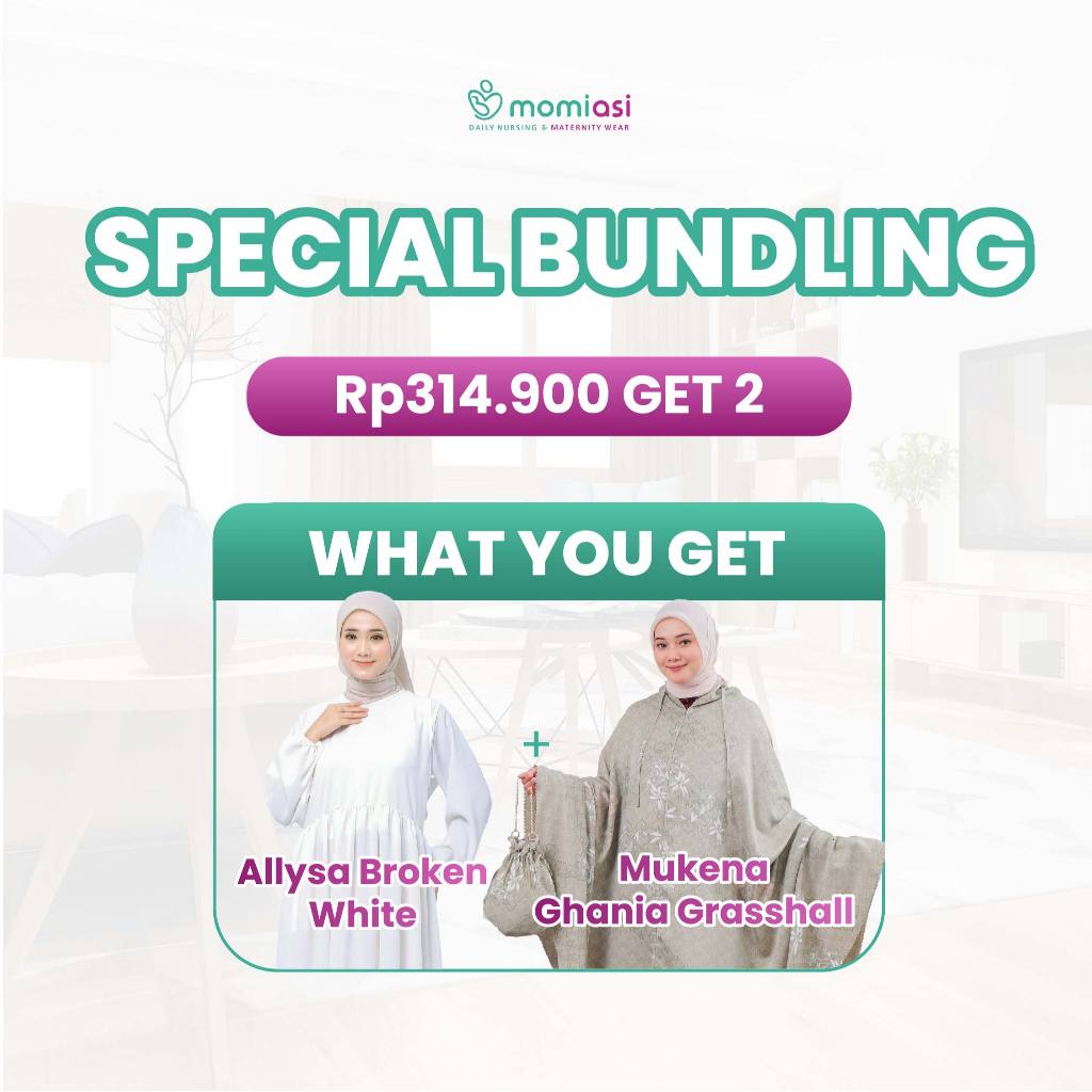 Momiasi - Paket Special Bundling Allysa Dress Bumil Busui - Mukena Ghania