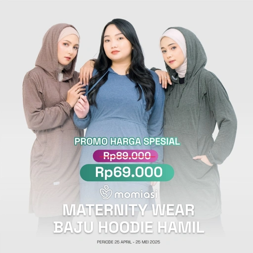 Momiasi - Baju Hoodie Olahraga Sport Ibu Hamil dan Menyusui Baju Busui Nursing Wear Lengan Panjang