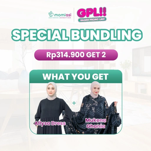 Momiasi - Paket Special Bundling Allysa Dress Bumil Busui - Mukena Ghania