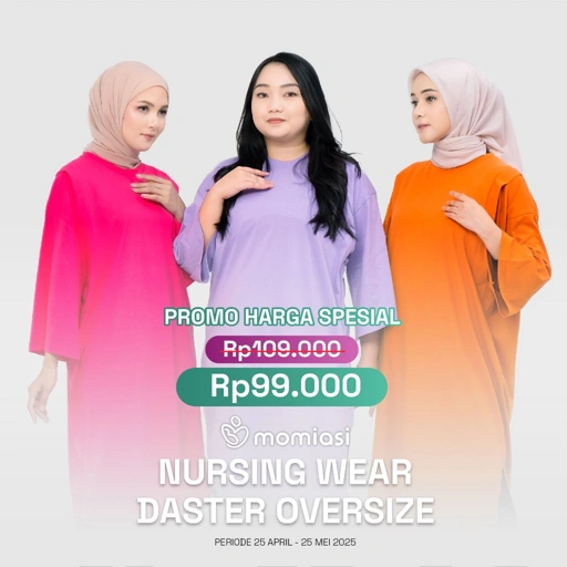 Momiasi - Daster Dress Kaos Menyusui Oversize by Momiasi