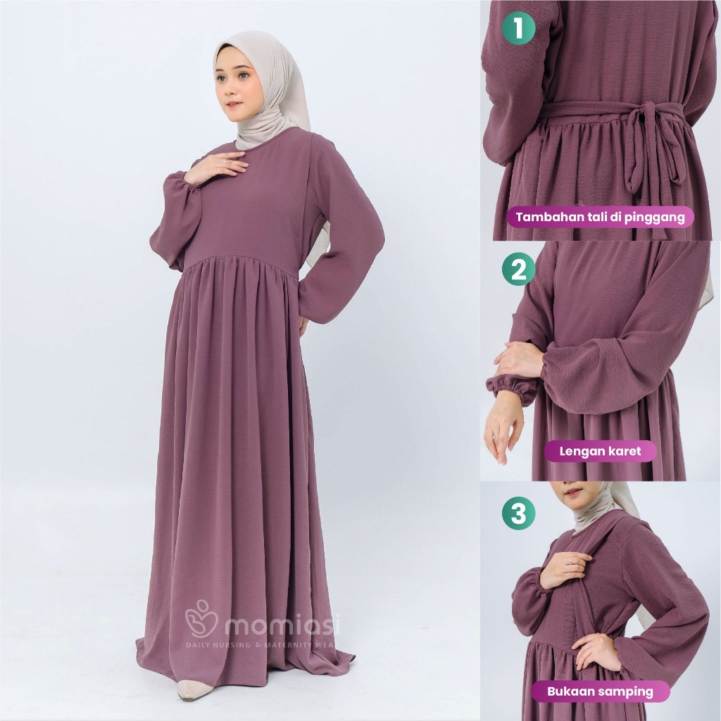 Momiasi - Paket Special Bundling Allysa Dress Bumil Busui - Mukena Ghania