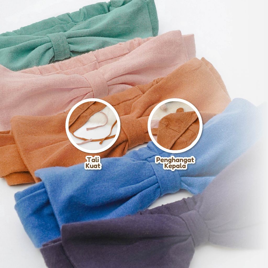Little Mommies - Bando Cotton Combed Premium Milineris Collection - Bandana Aksesoris Rambut Bayi Premium