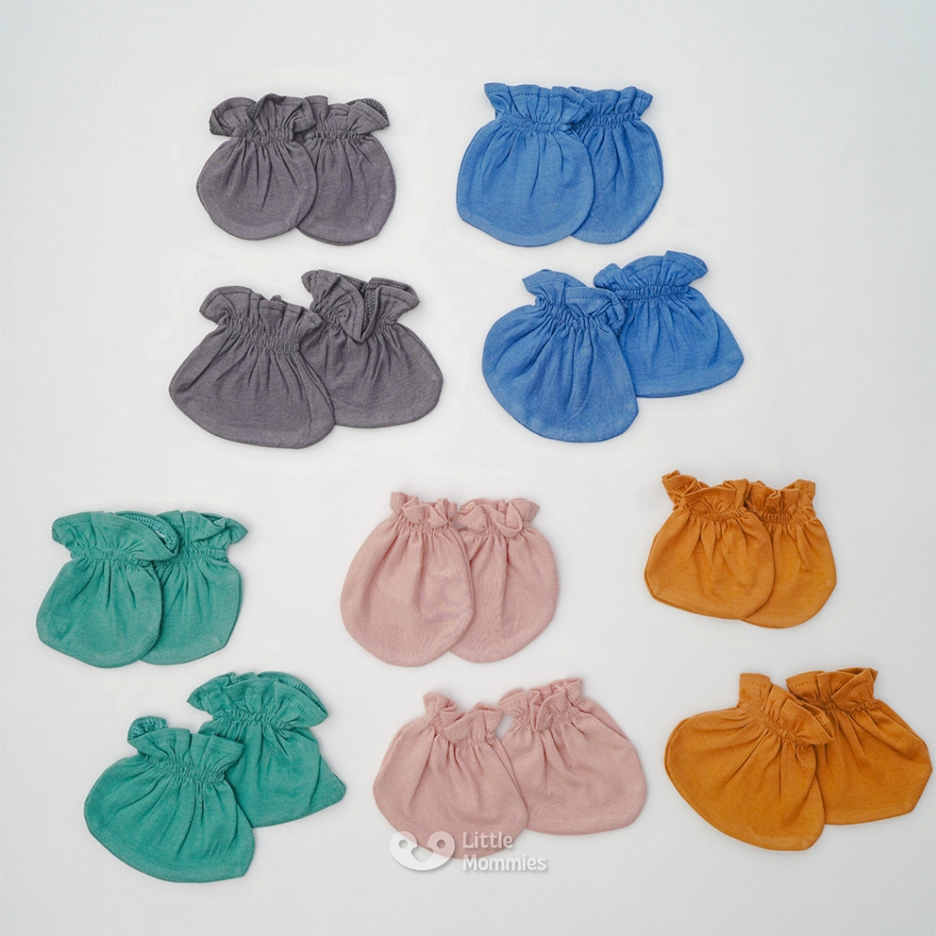 Little Mommies - Bundle Sarung Tangan & Kaki Bayi – Mittens & Socks Newborn Cotton Bamboo Premium Set All Size