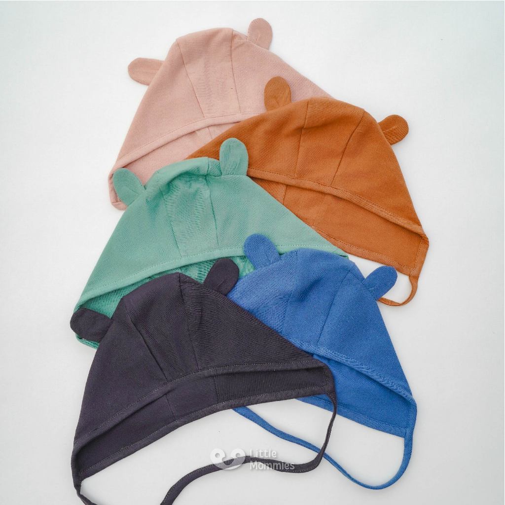 Little Mommies- Topi Bonet Bayi Newborn – Aksesoris Topi Bayi Newborn Cotton Combed Premium All Size
