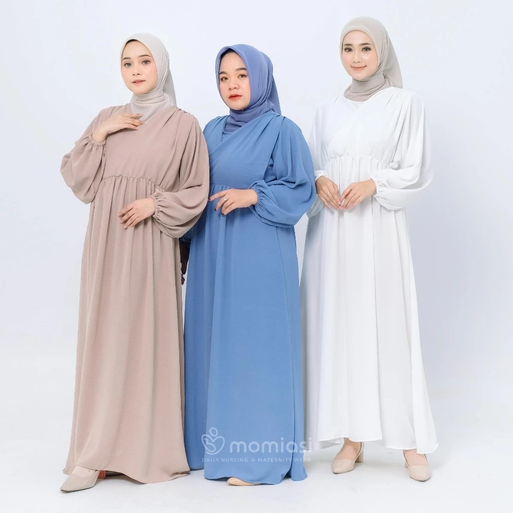 Momiasi - Sofia Dress Crinkle - Dress Bumil Busui Friendly