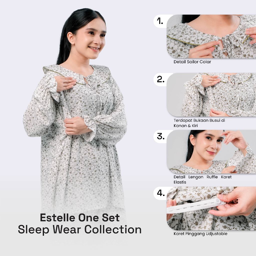 Momiasi - Lullaby Sleepwear - One Set Piyama - BajuTidur  Bumil & Busui Friendly