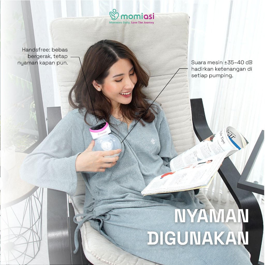 Momiasi - Essential Breast Pump - Pumping Handsfree Electric – Pompa Asi Portable Daya Hisap Kuat