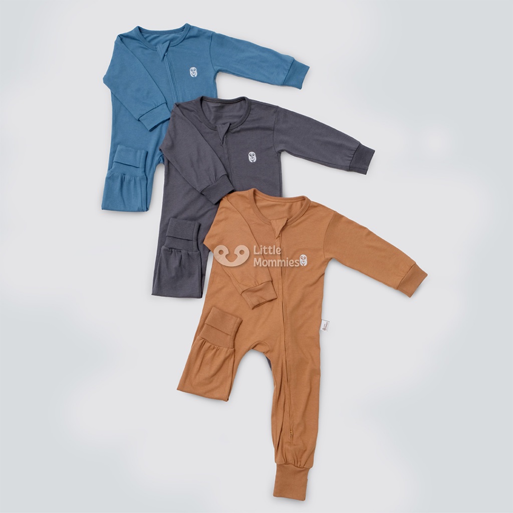 Little Mommies - Clay Jumpsuit Sleepwear  Newborn - Baju Tidur Bayi Comfortable 0-12 Month
