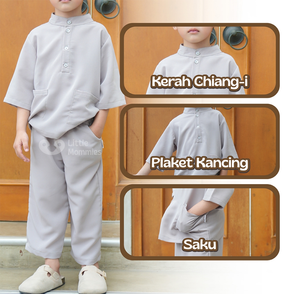 Little Mommies - Raya Collection One Set Kids Premium - Setelan Anak Laki-laki Special Raya 2-5 Tahun