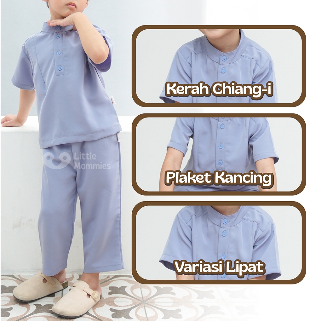 Little Mommies - Raya Collection One Set Kids Premium - Setelan Anak Laki-laki Special Raya 2-5 Tahun