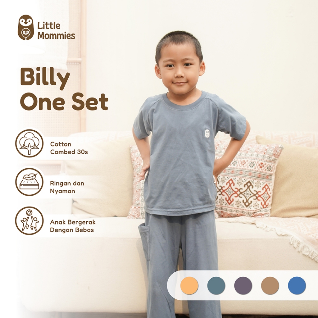 Little Mommies - Billy One Set Kids Wear Premium - Setelan Baju Anak Laki-laki 2 - 5 Tahun