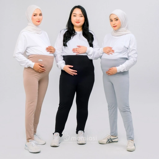 Momiasi - Celana Legging Ibu Hamil Leging Wanita Bumil Maternity Legging Jumbo Premium